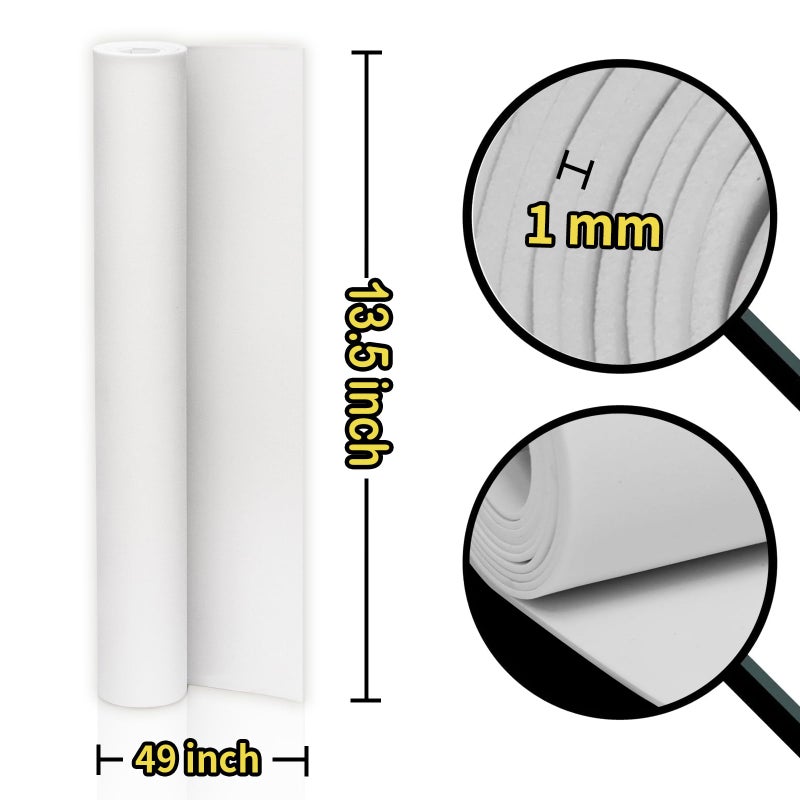 MEARCOOH 2-Pack White Eva Foam Cosplay Sheets roll, Premium eva Craft Foam 1mm Thick,13.9"" x 39"", High Density 86kg/m3 for Cosplay Costume, Crafts, DIY Projects by MEARCOOH - Image 3
